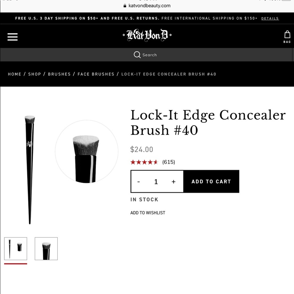 Kat Von D Lock-it Edge Concealer Brush #40